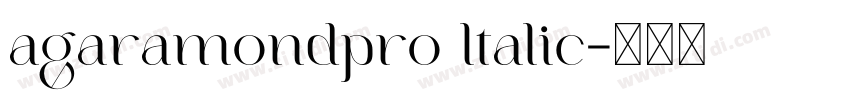 agaramondpro ltalic字体转换